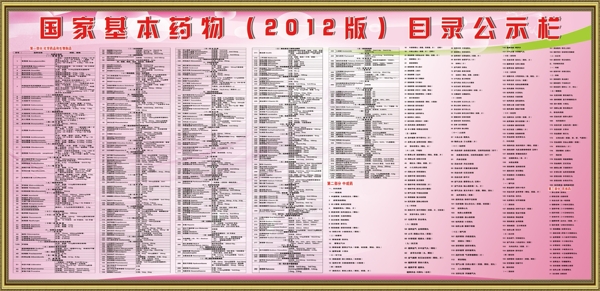藥物公示欄圖片