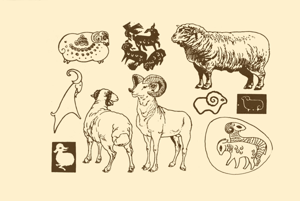 動物圖案羊圖片