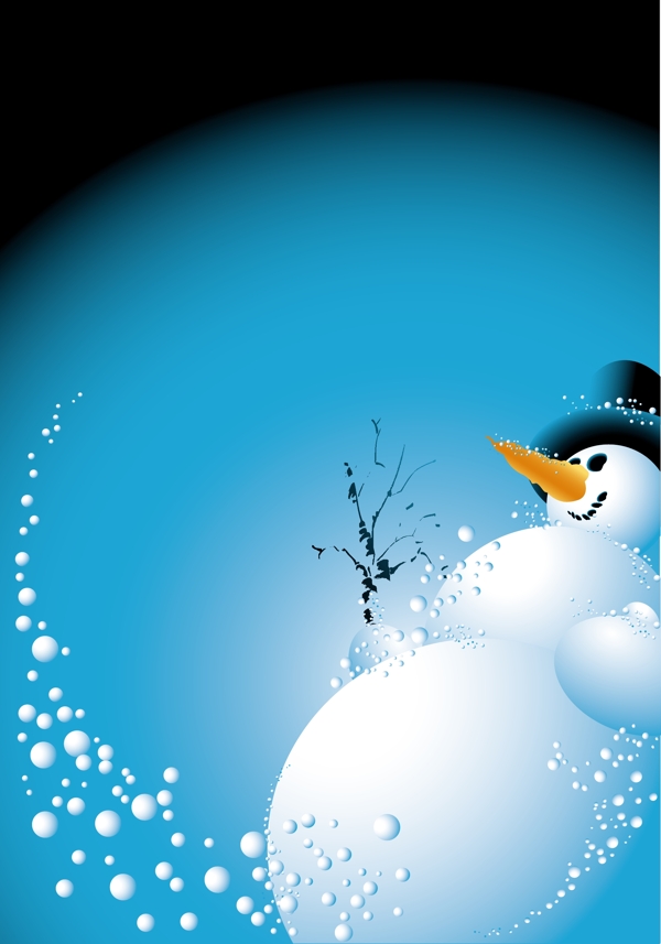圣誕節(jié)雪人矢量圖下載