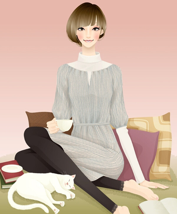 位圖人物女孩色彩灰色免費(fèi)素材