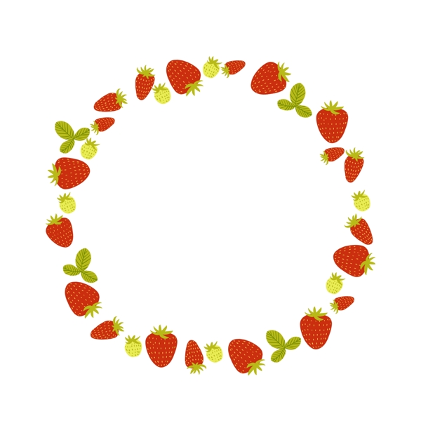 春夏季草莓边框3