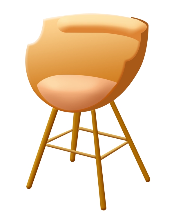 简约木质椅子插图
