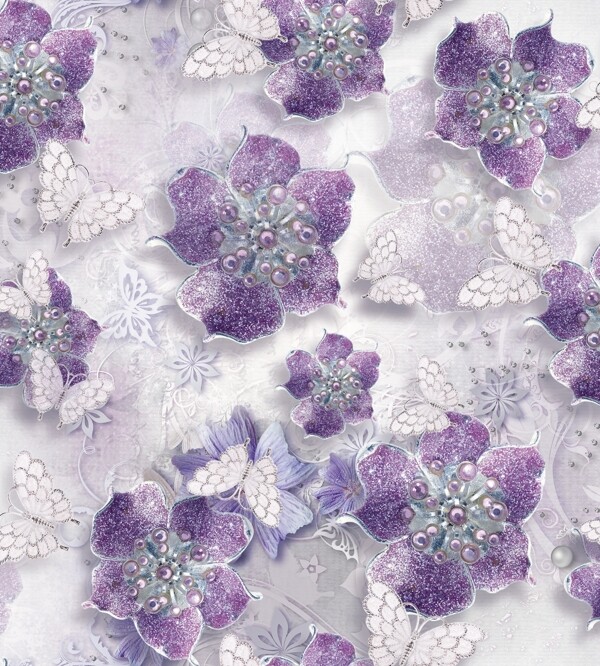 紫色珍珠花数码