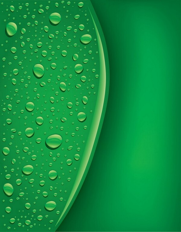 绿色水珠背景素材