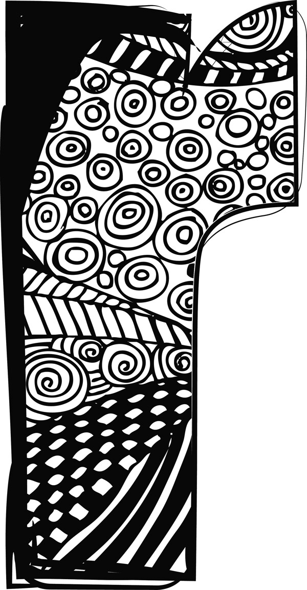 抽象畫插畫矢量字母R