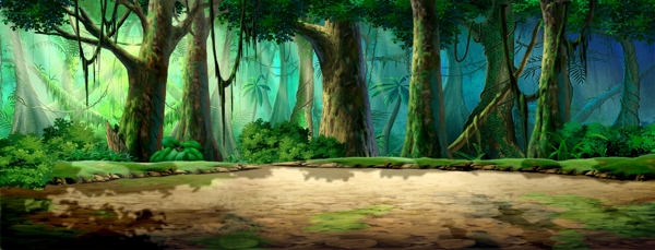 丛林动画场景图片