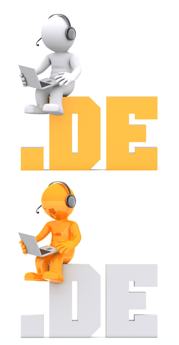 3D人物坐在域符號