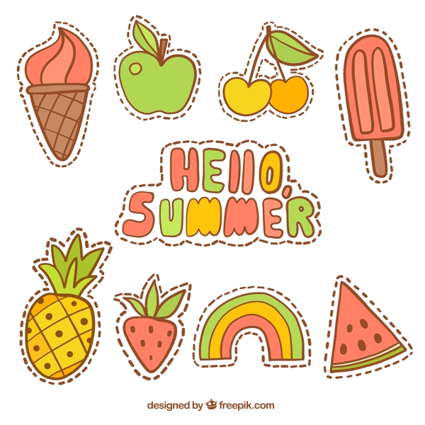 夏季矢量水果素材