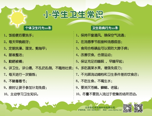 小學(xué)衛(wèi)生常識(shí)宣傳欄