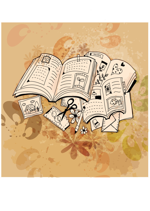 古典抽象書背景