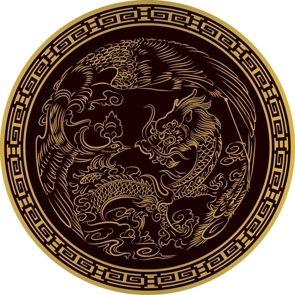 龍鳳紋樣圖片
