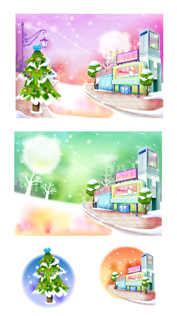 冬天的街景