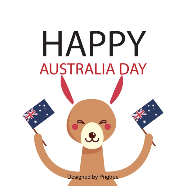 澳大利亚国旗旗帜袋鼠字体设计