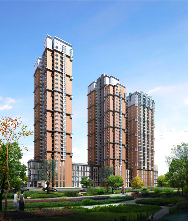商品房建筑設(shè)計透視圖片