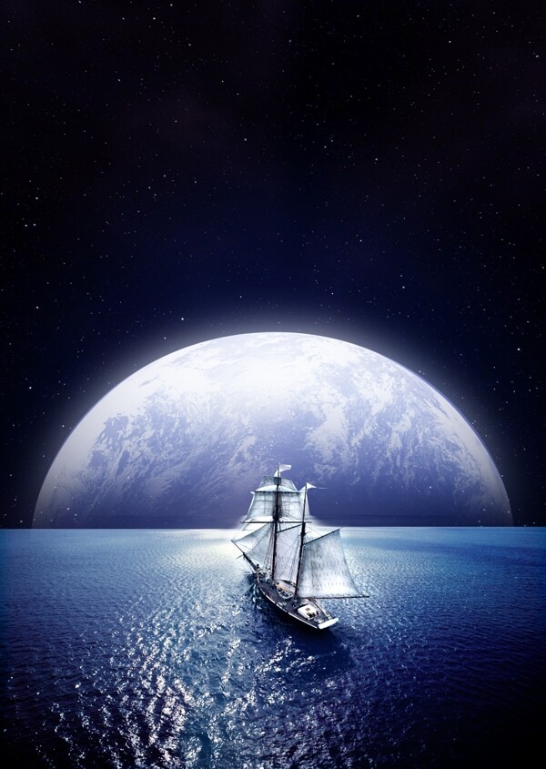 驶向月亮的船