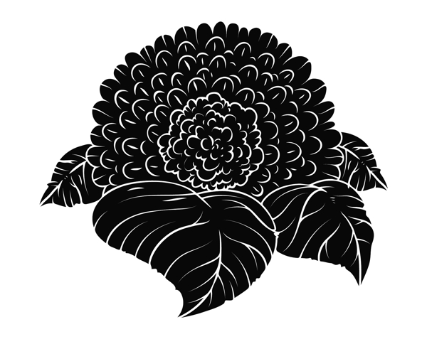 花的黑色形狀