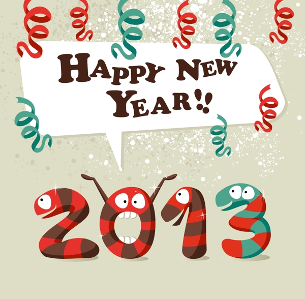 2013个卡通蛇图