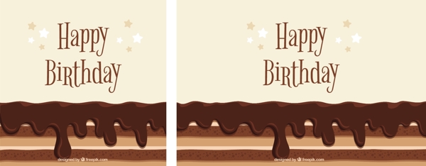 美味的生日背景巧克力蛋糕