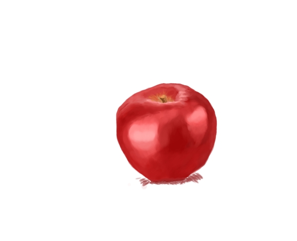 手绘插画红苹果素材