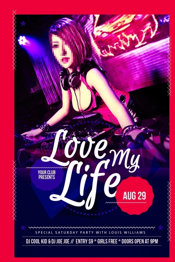酒吧夜店DJ个性海报图片