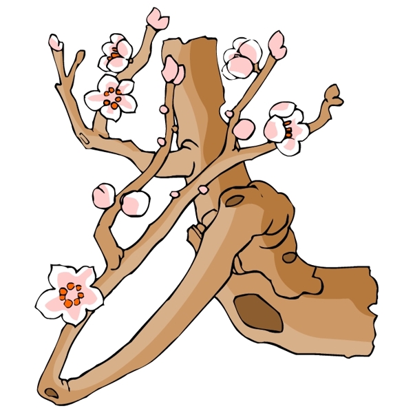 花卉古典插畫