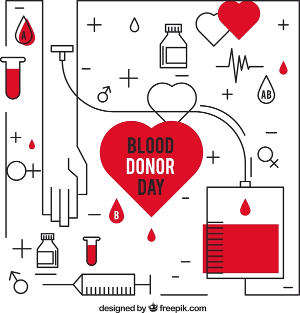 世界献血日输血元素设计背景