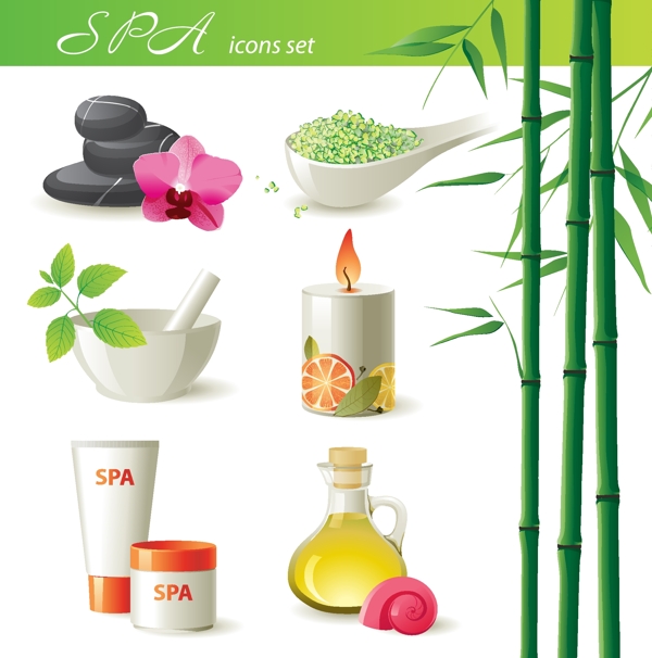 皮膚護(hù)理SPA矢量素材