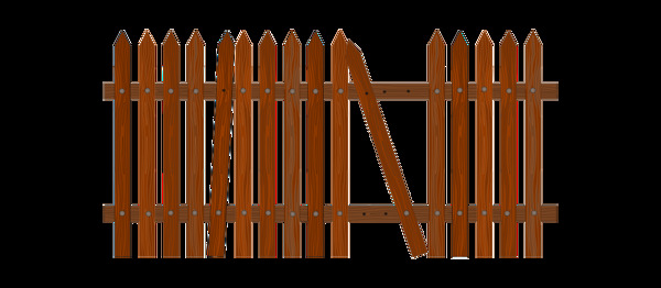 实木篱笆围栏元素