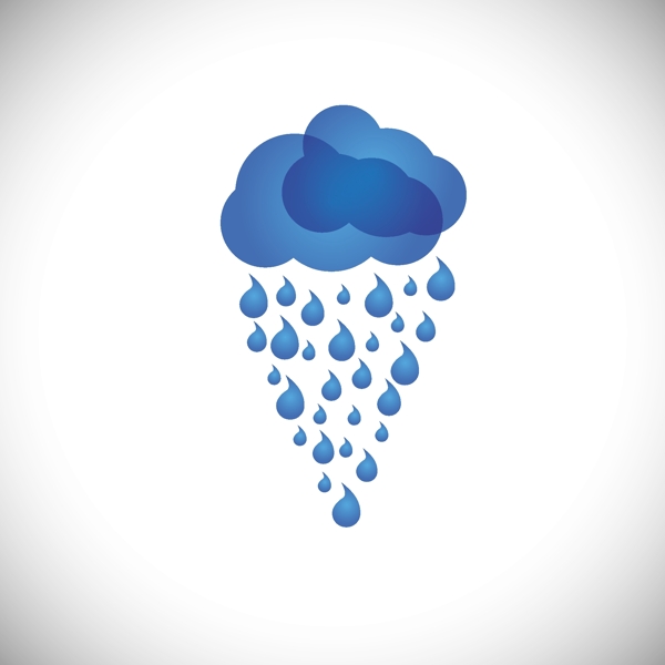 藍色雨的云