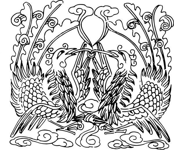 清代吉祥圖案鳳凰圖片