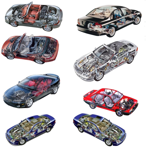 汽车结构模型图