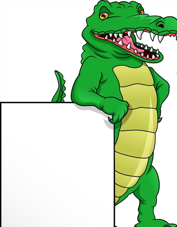 卡通鳄鱼背景