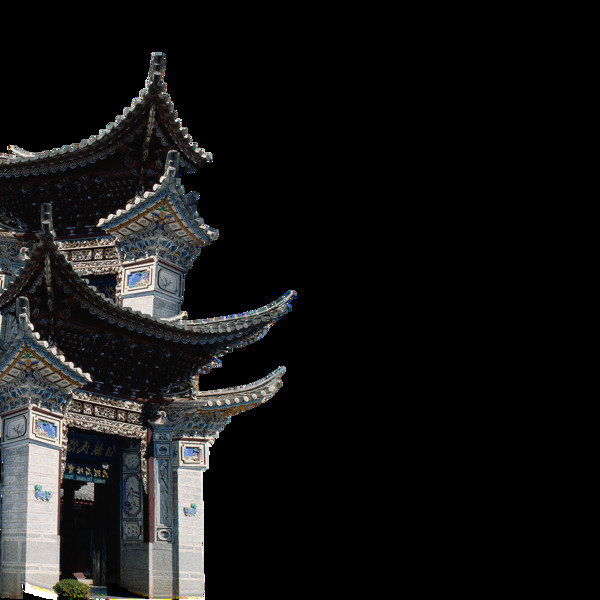 中式复古屋檐元素
