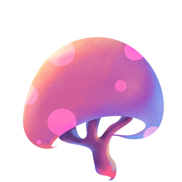 彩色糖果渐融一个蘑菇设计