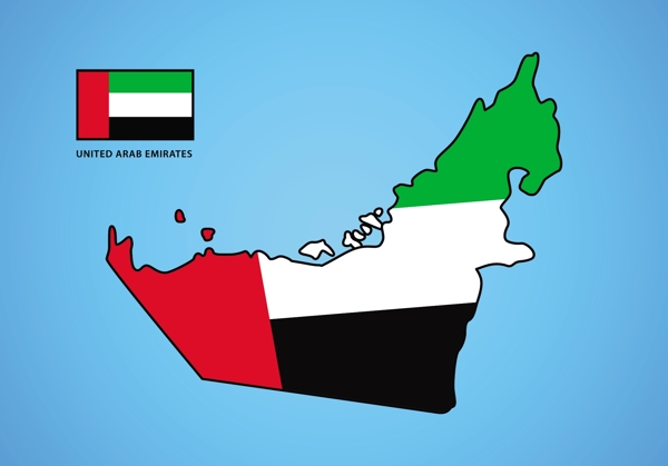 带标志向量的UAE地图
