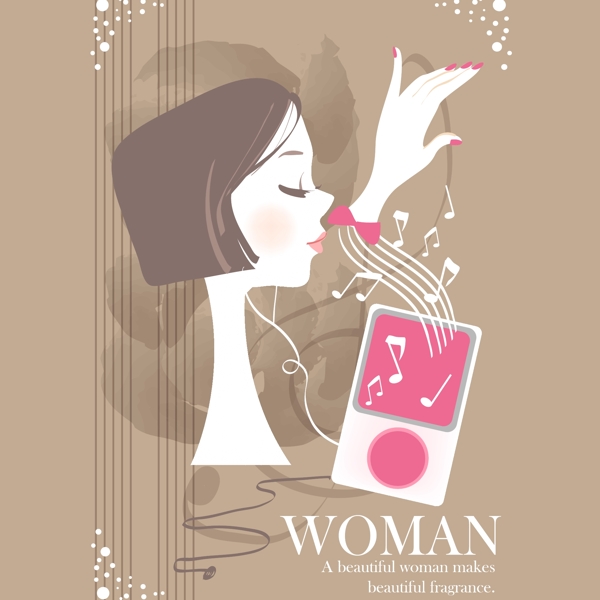 印花矢量圖T恤圖案圖文結(jié)合人物女人免費(fèi)素材