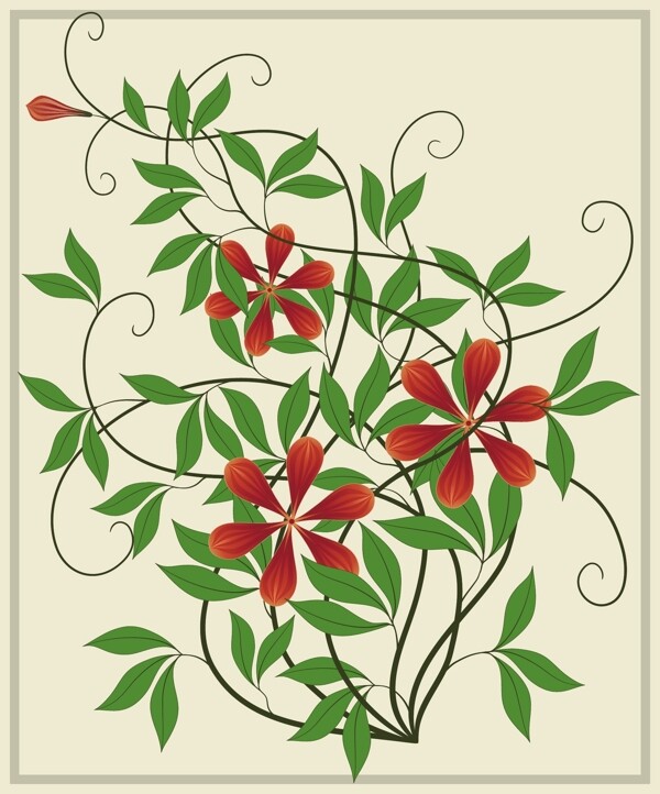 歐美花紋455