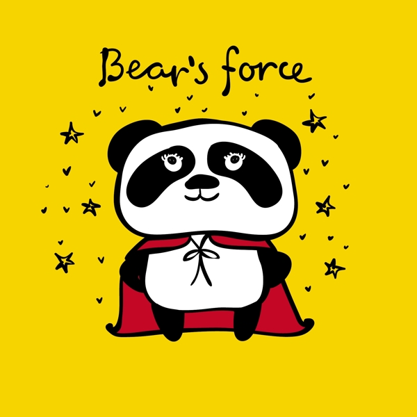 熊猫英雄卡通素材