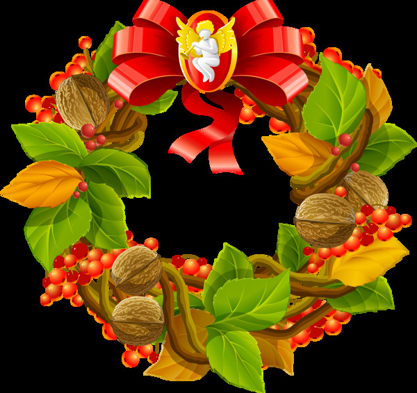 手繪花環(huán)喜慶元素