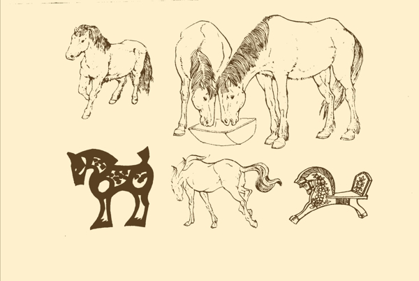 動物圖案馬圖片