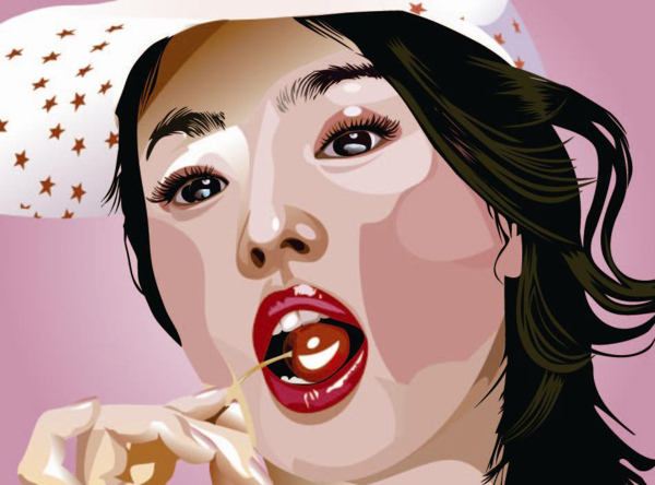 位圖時尚休閑女裝色彩抽象免費素材