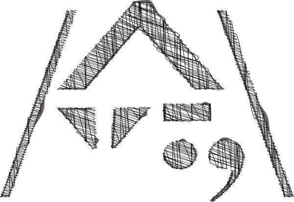 手繪字體矢量插畫