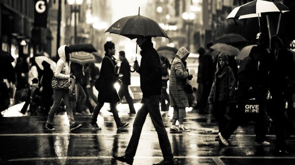 雨中壁紙