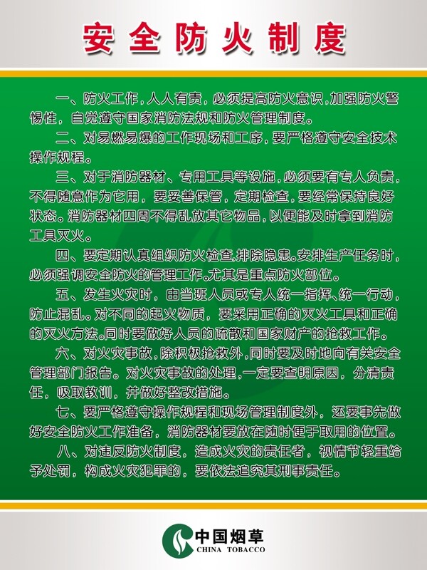 安全防火制度圖片