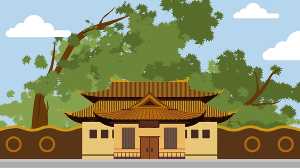 森林里的廟