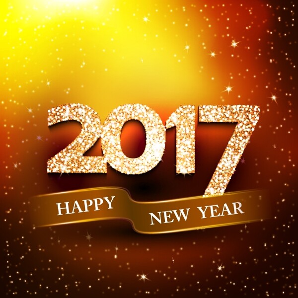 2017新年快樂背景矢量素材