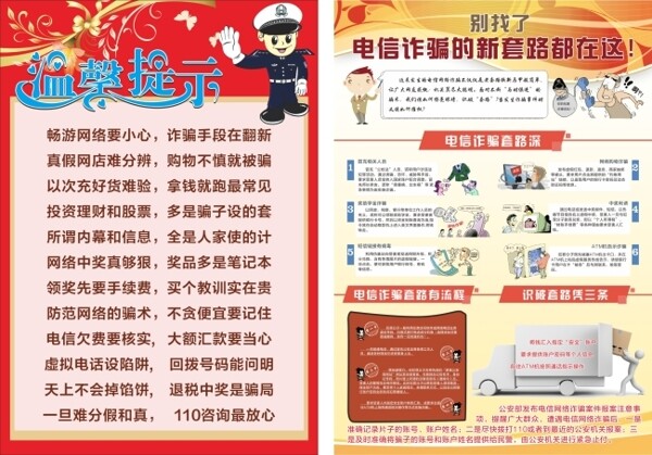 民警電話詐騙海報
