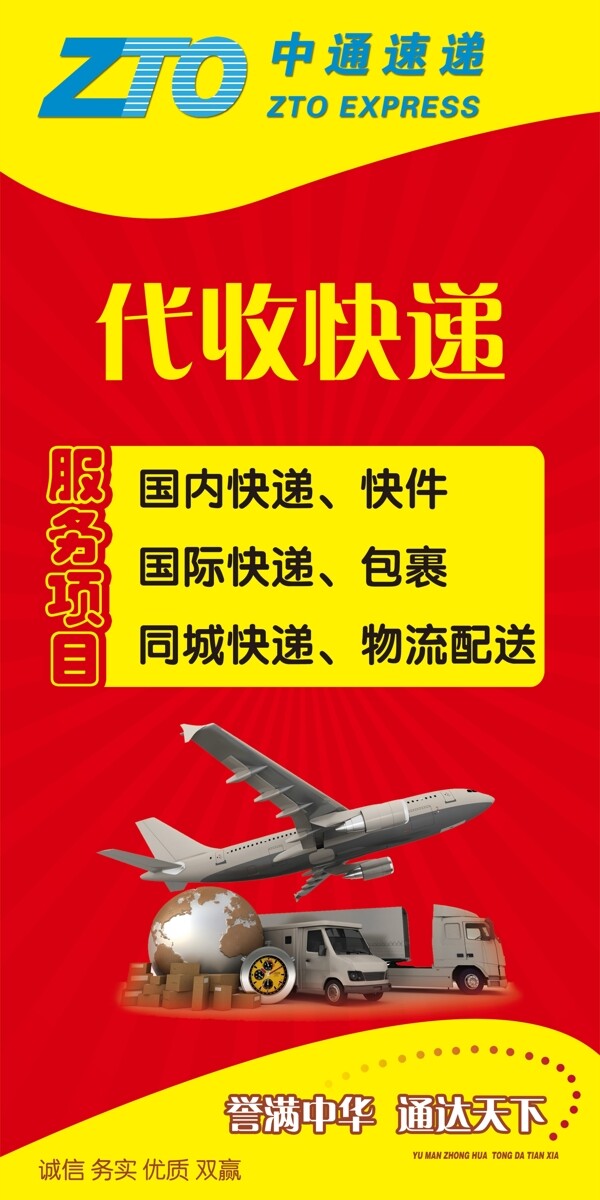 中通速遞展板圖片