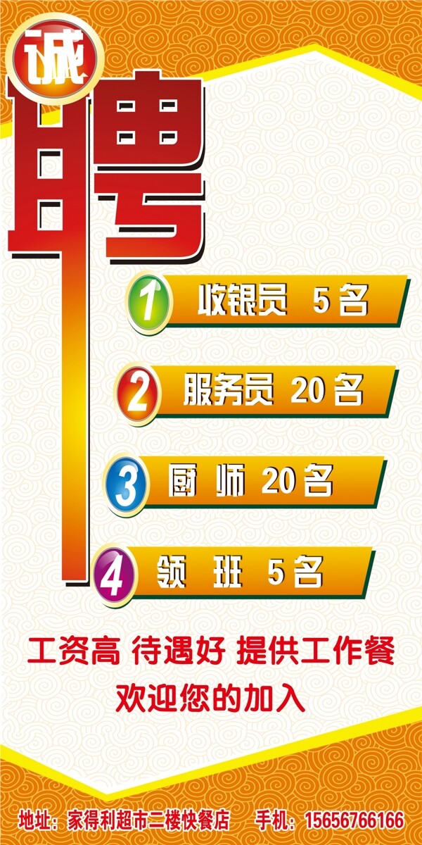 餐廳招聘圖片