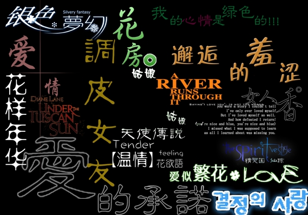 模板字體